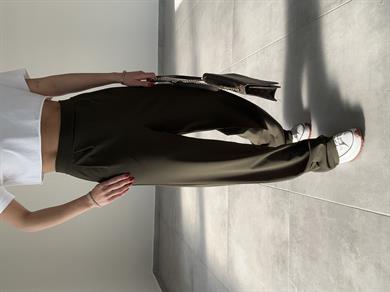 Celi Haki Esnek Kumaş Palazzo Pantolon