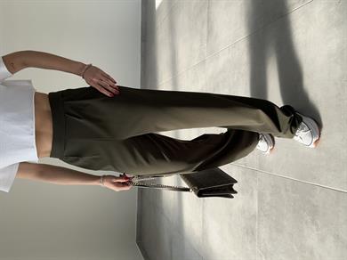 Celi Haki Esnek Kumaş Palazzo Pantolon