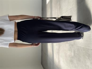 Celi Lacivert Esnek Kumaş Palazzo Pantolon