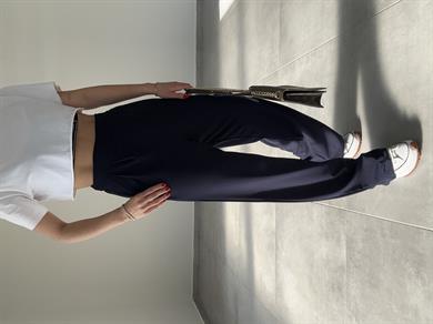 Celi Lacivert Esnek Kumaş Palazzo Pantolon