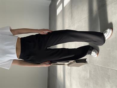 Celi Siyah Esnek Kumaş Palazzo Pantolon