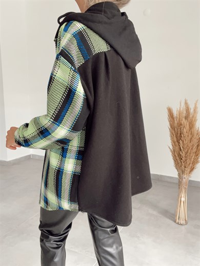 Çimen-Saks Ekose Ceket