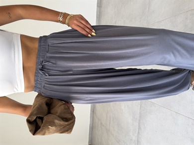 Comfort Gri Modal Kumaş Şalvar Pantolon