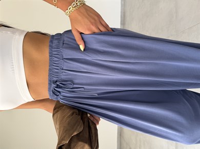Comfort İndigo Modal Kumaş Şalvar Pantolon