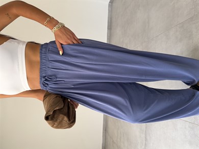 Comfort İndigo Modal Kumaş Şalvar Pantolon