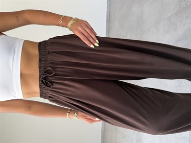 Comfort Kahve Modal Kumaş Şalvar Pantolon