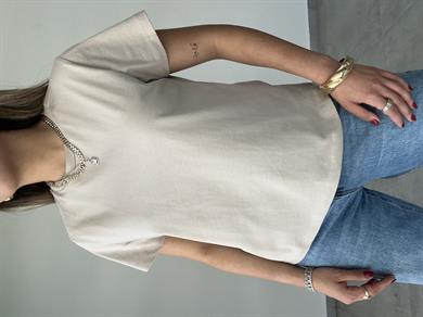 Cs Bej Basic Tişört