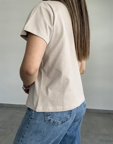 Cs Bej Basic Tişört