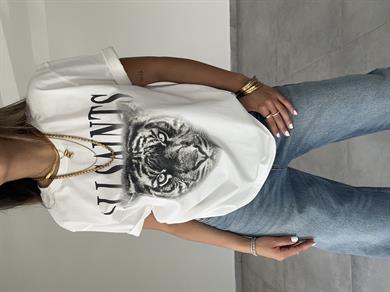 Ekru Baskılı Tişört