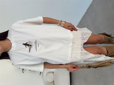 Ekru Baskılı Tişört