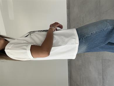 Ekru Baskılı Tişört