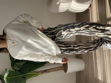 Ekru Bisiklet Yaka Triko Kazak