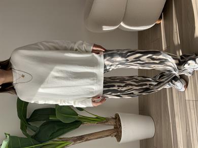 Ekru Bisiklet Yaka Triko Kazak