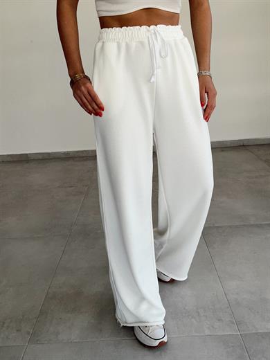 Ekru Bol Paça Eşofman