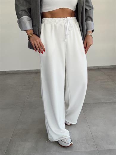 Ekru Bol Paça Eşofman