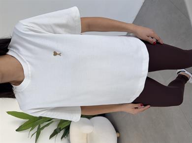 Ekru Kısa Kol Tişört