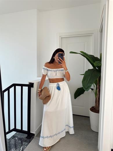 Ekru Madonna Yaka Takım