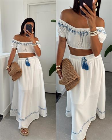 Ekru Madonna Yaka Takım