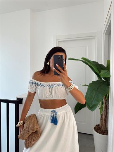 Ekru Madonna Yaka Takım