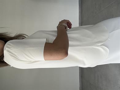 Ekru Modal Kumaş Bisiklet Yaka Tişört