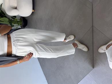 Ekru Önü Çimalı Modal Eşofman Altı