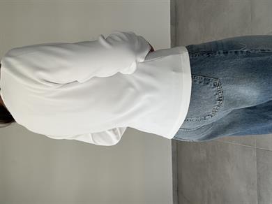 Ekru Ottoman Gold Düğmeli Bluz