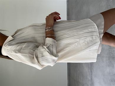 Ekru Oversize Gömlek