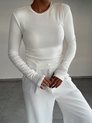 Ekru Parmak Geçirmeli Badi