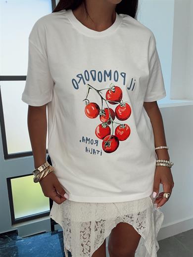 Ekru Tomato Tshirt