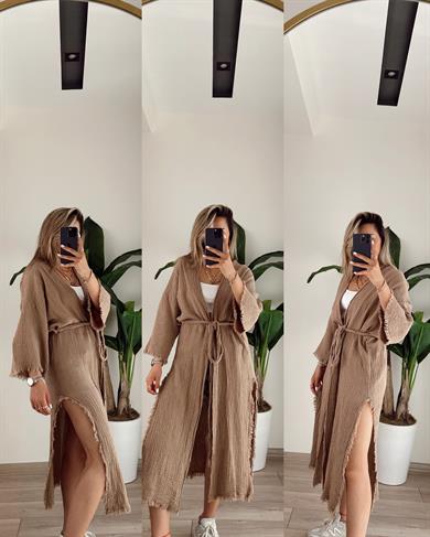 Elhamra Camel Uzun Kimono