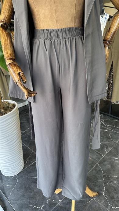 Füme Yelekli Palazzo Takım