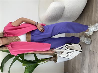 Fuşya Kolsuz Gömlek