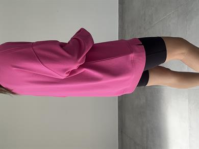 Fuşya Rezerve Yanları Yırtmaç Detaylı Sweat