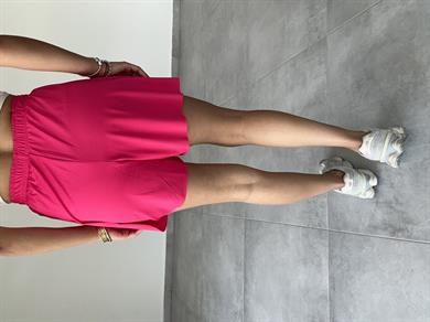 Fuşya İçi Taytlı Spor Şort