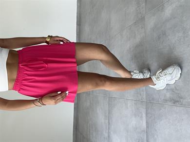 Fuşya İçi Taytlı Spor Şort