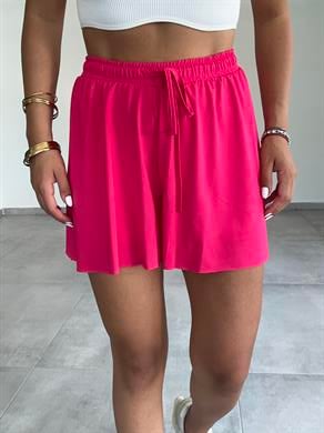 Fuşya İçi Taytlı Spor Şort