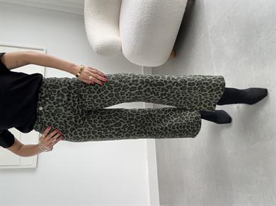 Gabardin Leopar Pantolon