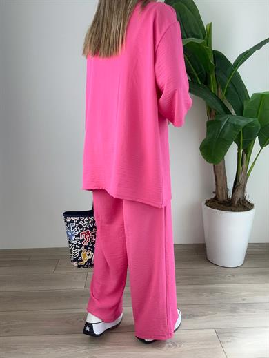 Galila Pembe  Kimono-Pantolon Takım
