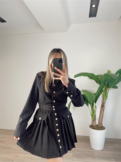 Gold Düğmeli Sgz Elbise