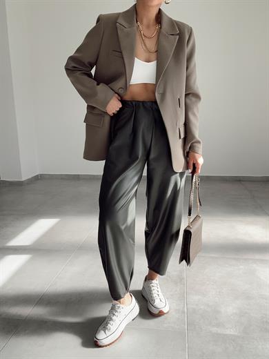 Gosi Haki Deri Balon Pantolon