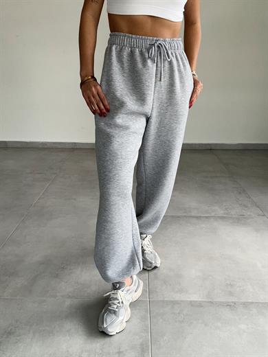 Gri Arka Cepli Eşofman