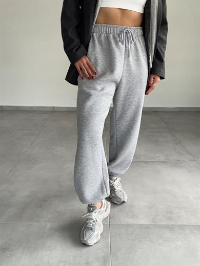 Gri Arka Cepli Eşofman