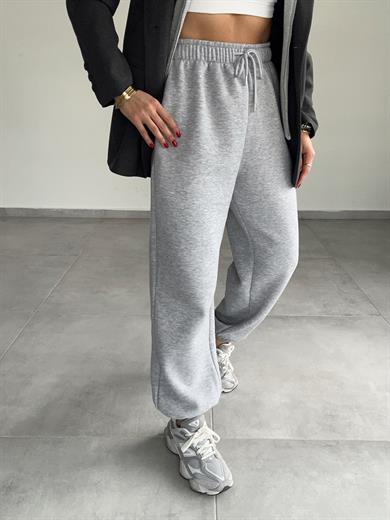 Gri Arka Cepli Eşofman