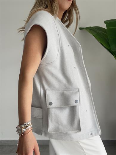 Gri Kapaklı Cep Yelek