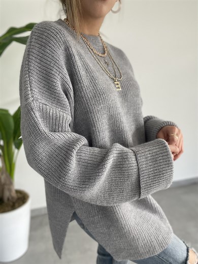 Gri  Kolu Katlamalı Kazak