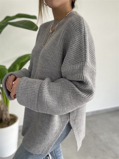 Gri  Kolu Katlamalı Kazak