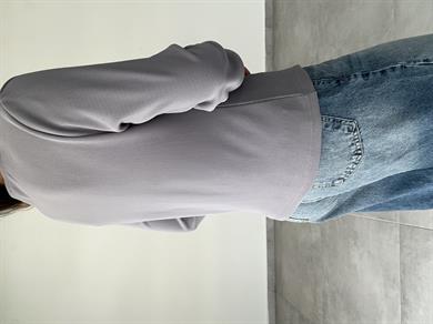 Gri Ottoman Gold Düğmeli Bluz