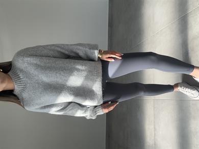 Gri Oversize Triko Kazak