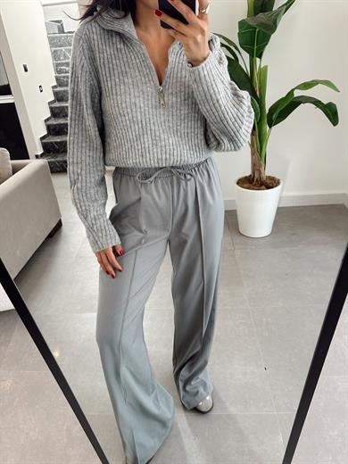 Gri Poliviskon Pantolon