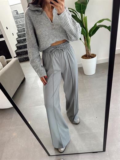 Gri Poliviskon Pantolon